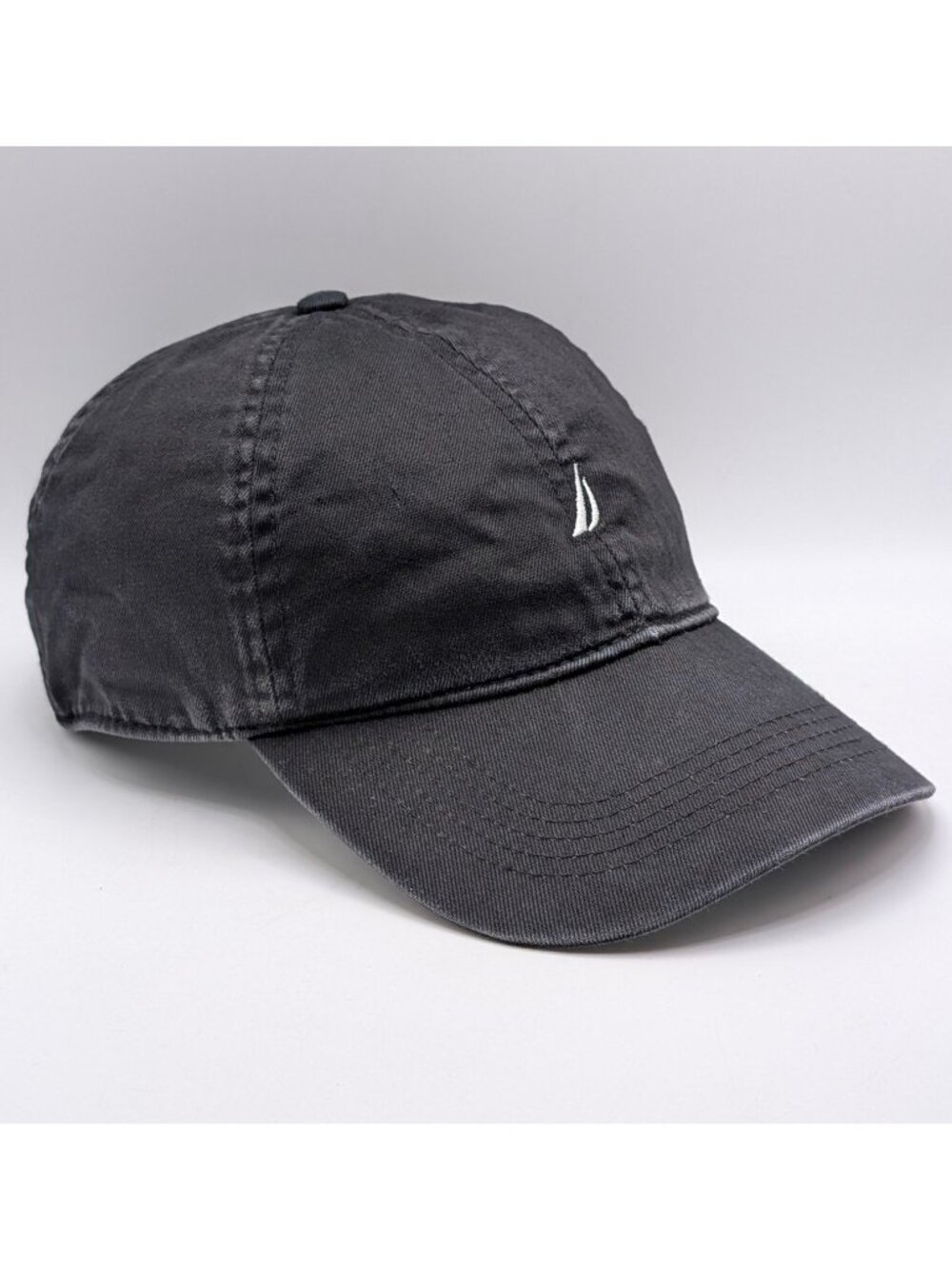 Nautica Black & White Logo Adjustable Strap Back Vintage Dad Hat Cap Y2K Retro